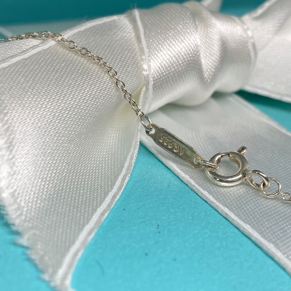 Return to Tiffany Double mini heart tag necklace 925AG  16” - Picture 6 of 7